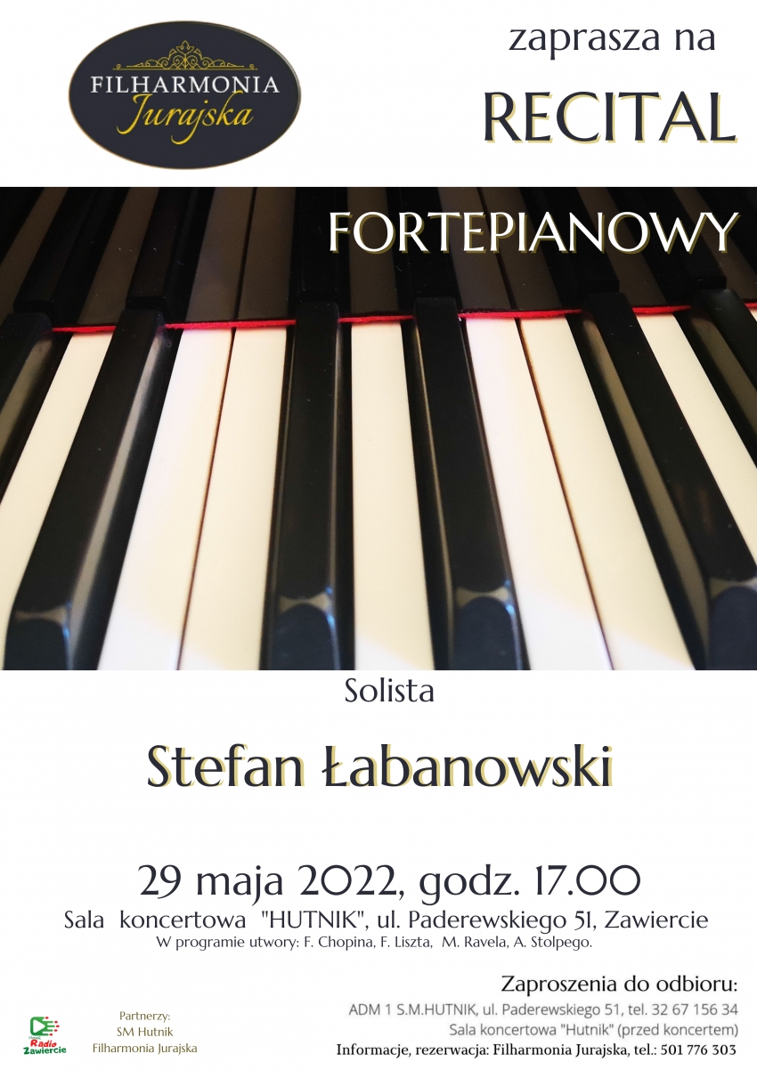 Filharmonia Jurajska zaprasza na recital Fortepianowy