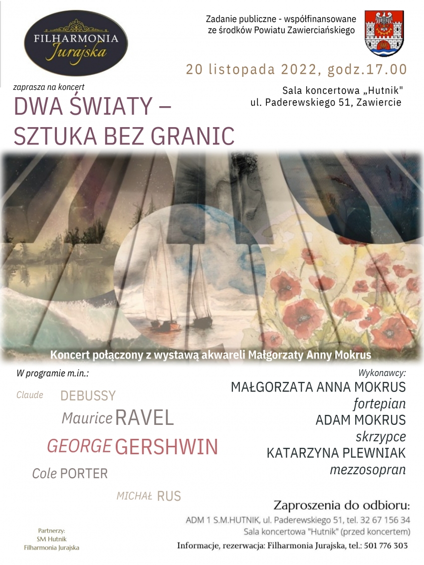 Filharmonia Jurajska zaprasza na koncert DWA ŚWIATY - SZTUKA BEZ GRANIC