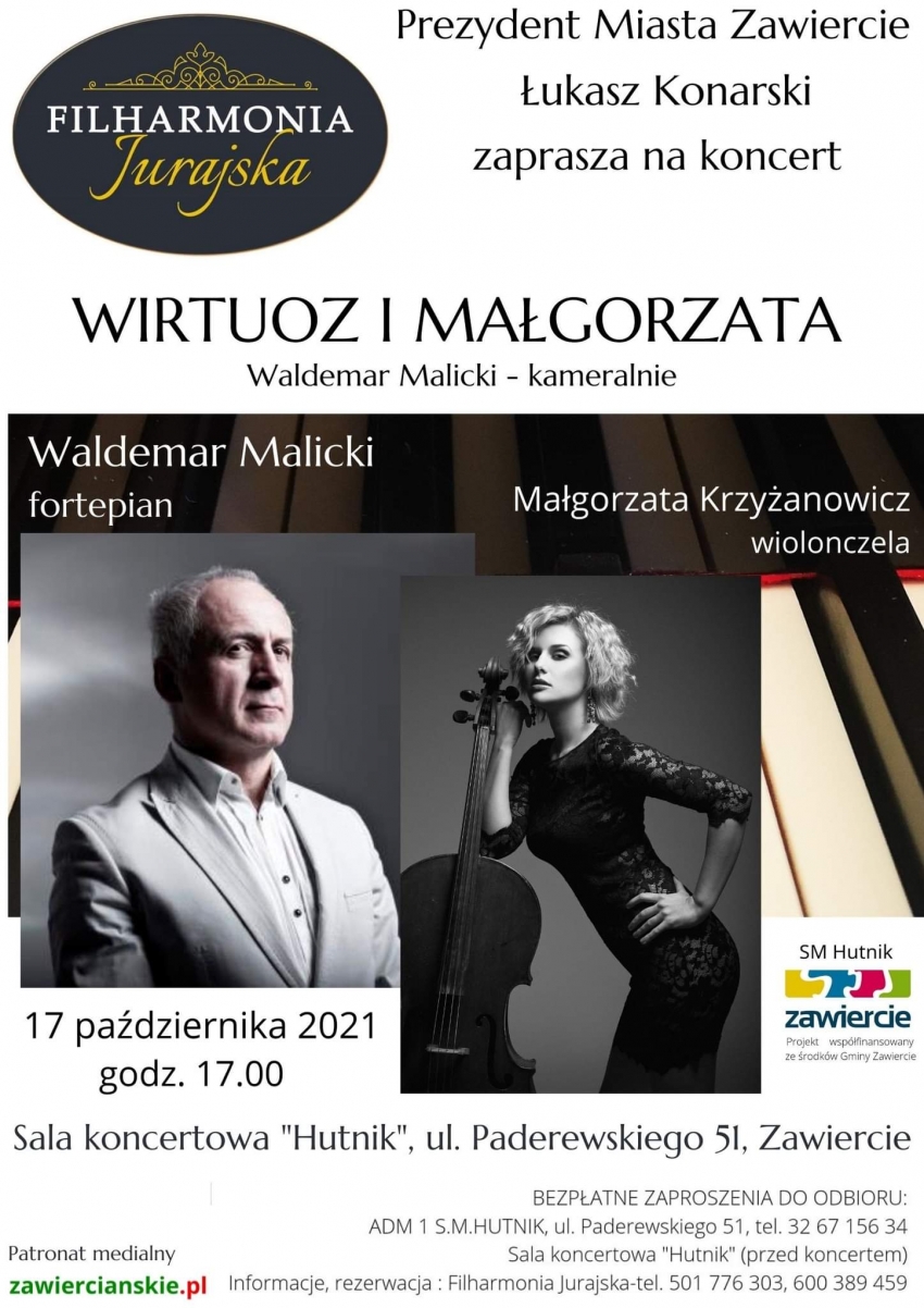 Zapraszamy na koncert WIRTUOZ I MAŁGORZATA